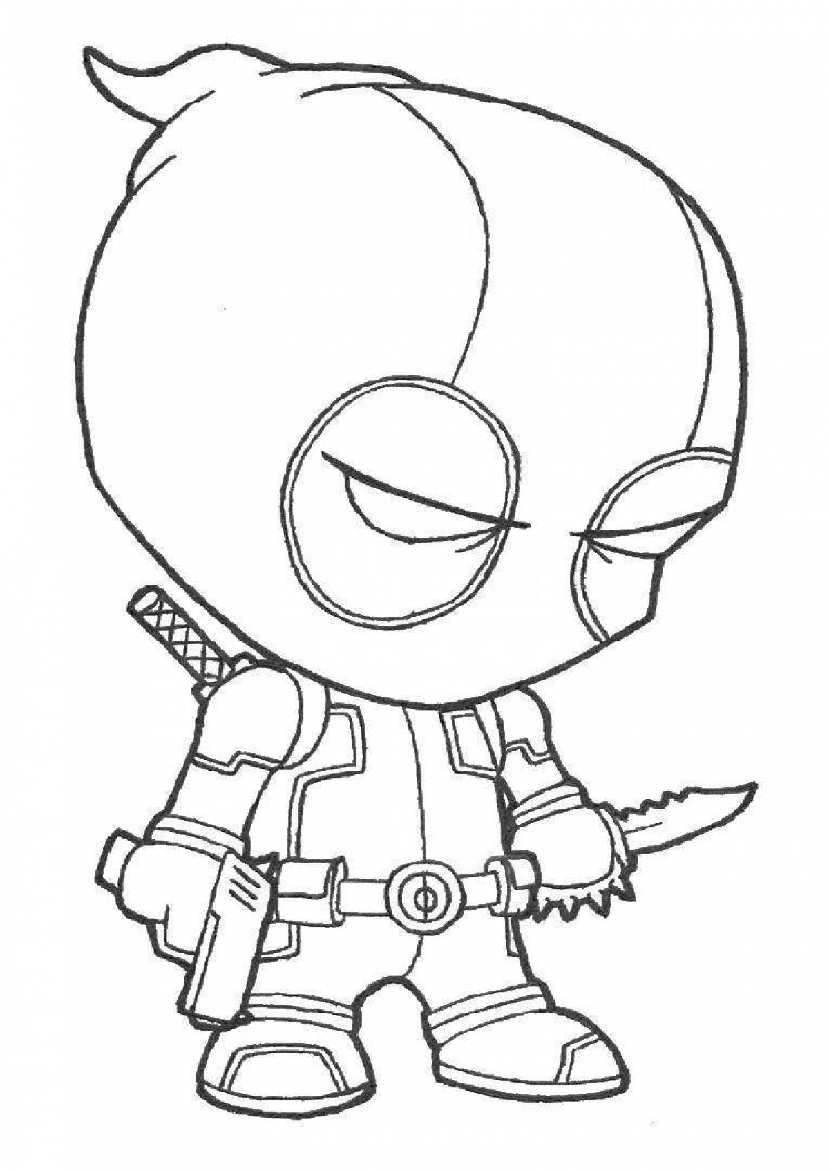 Bright coloring pages superheroes small