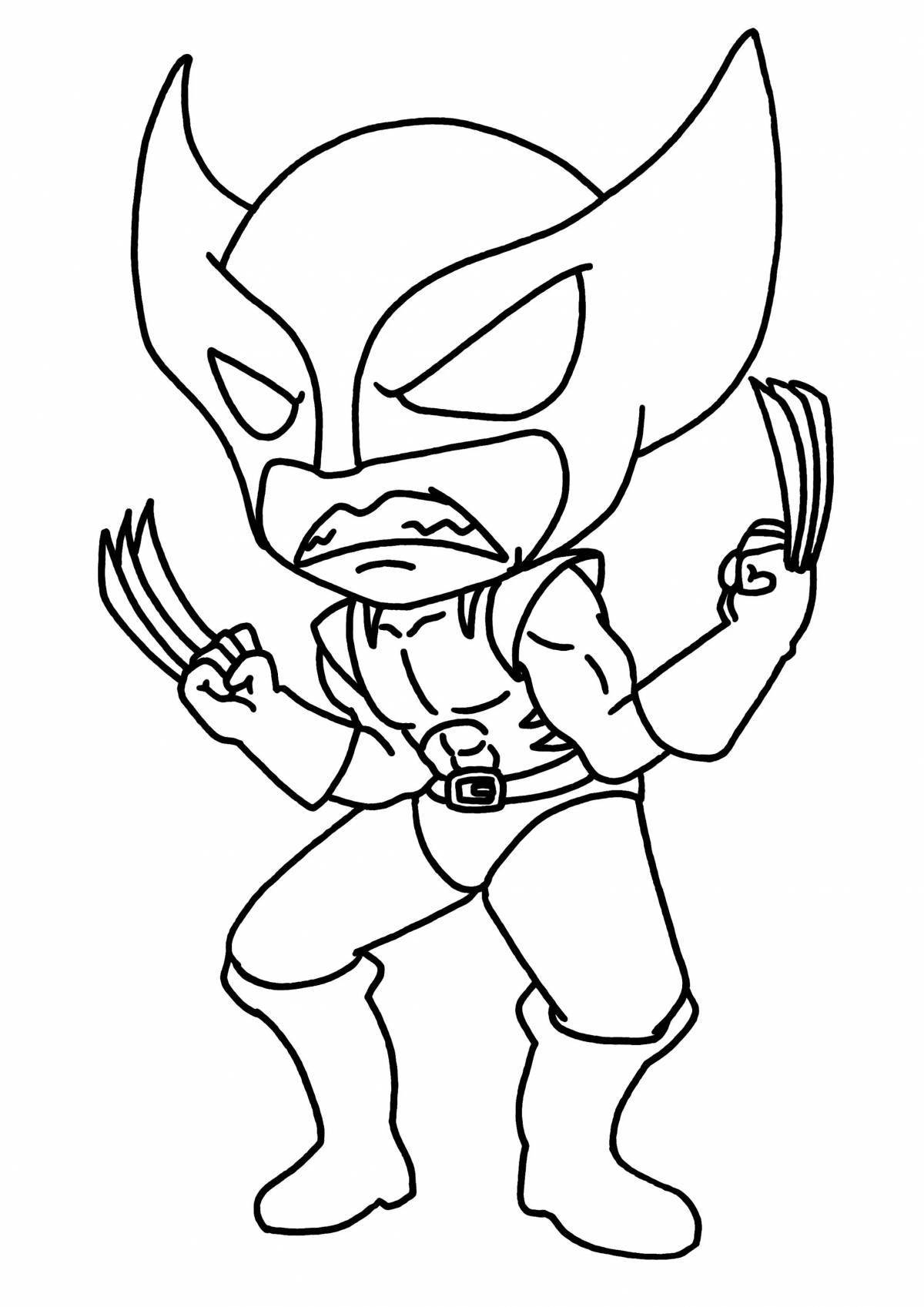 Fantastic coloring pages superheroes small