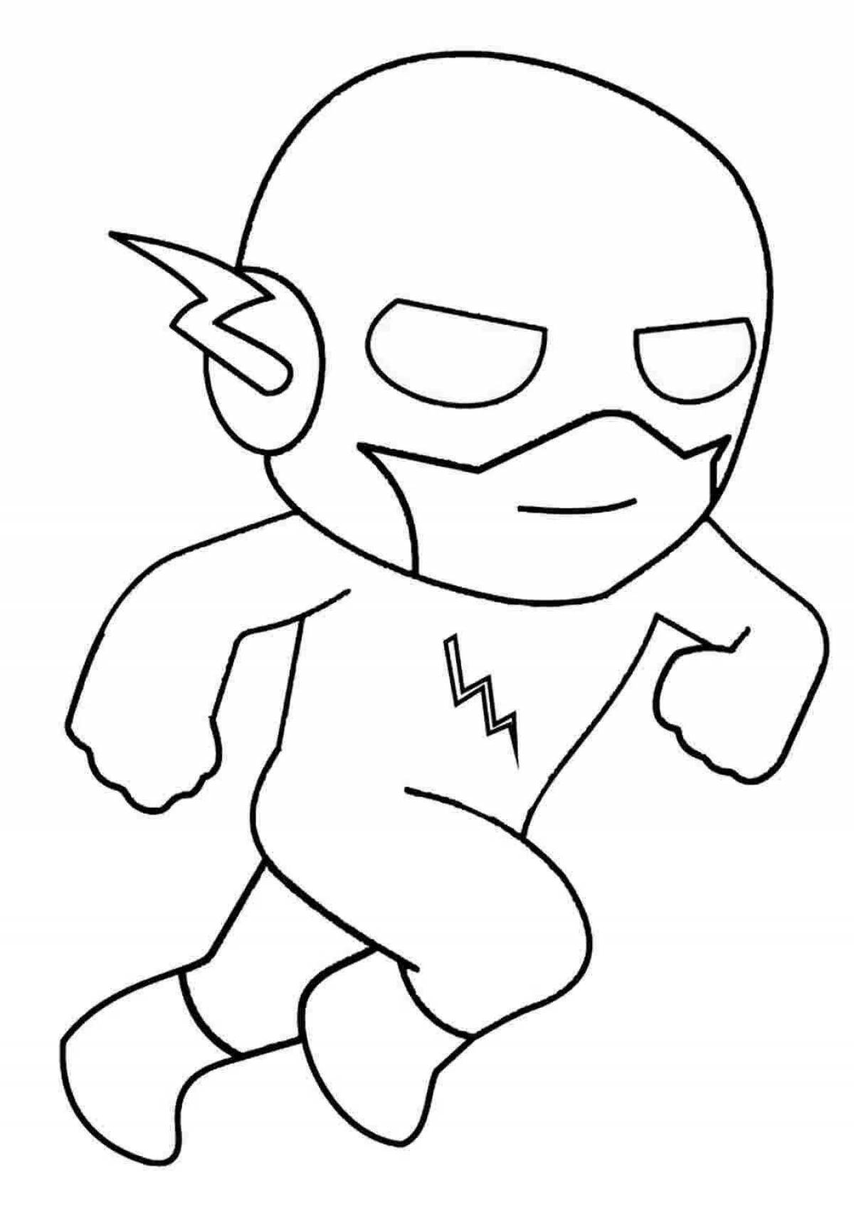 Amazing little superheroes coloring pages