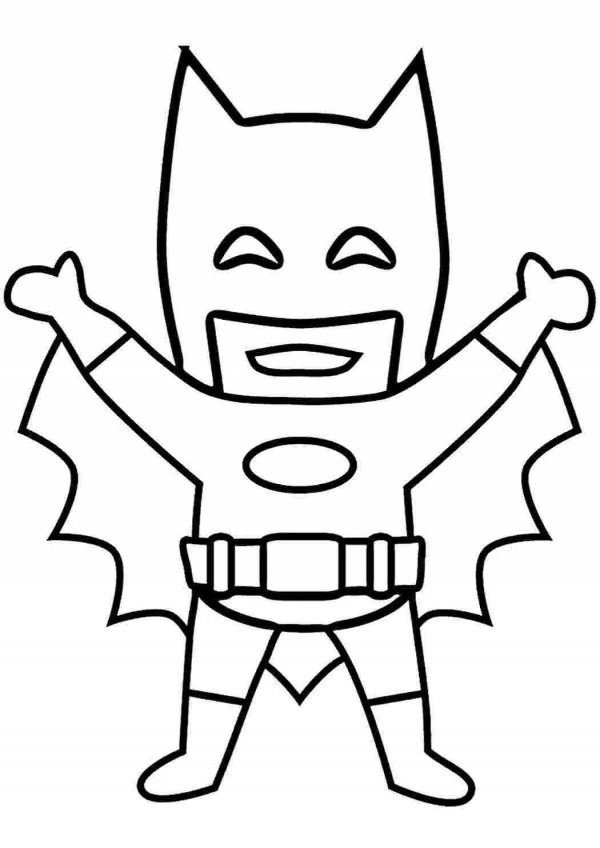 Animated coloring book superheroes small