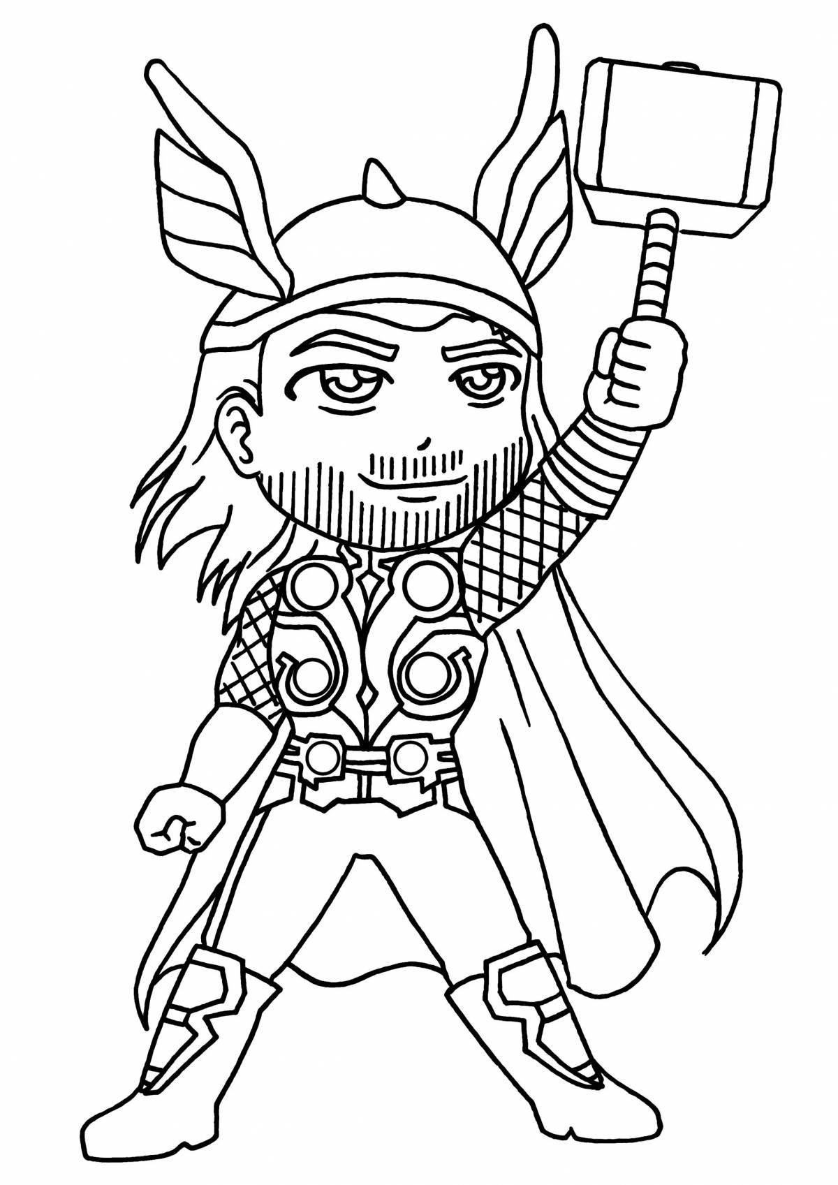 Small superhero coloring pages