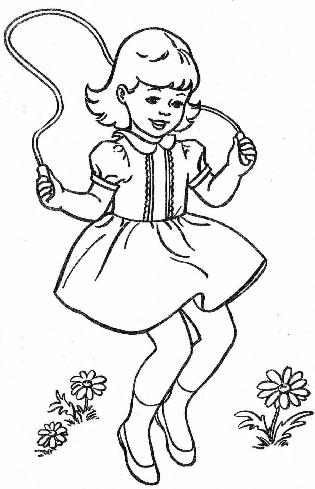 Funky barto rope coloring page