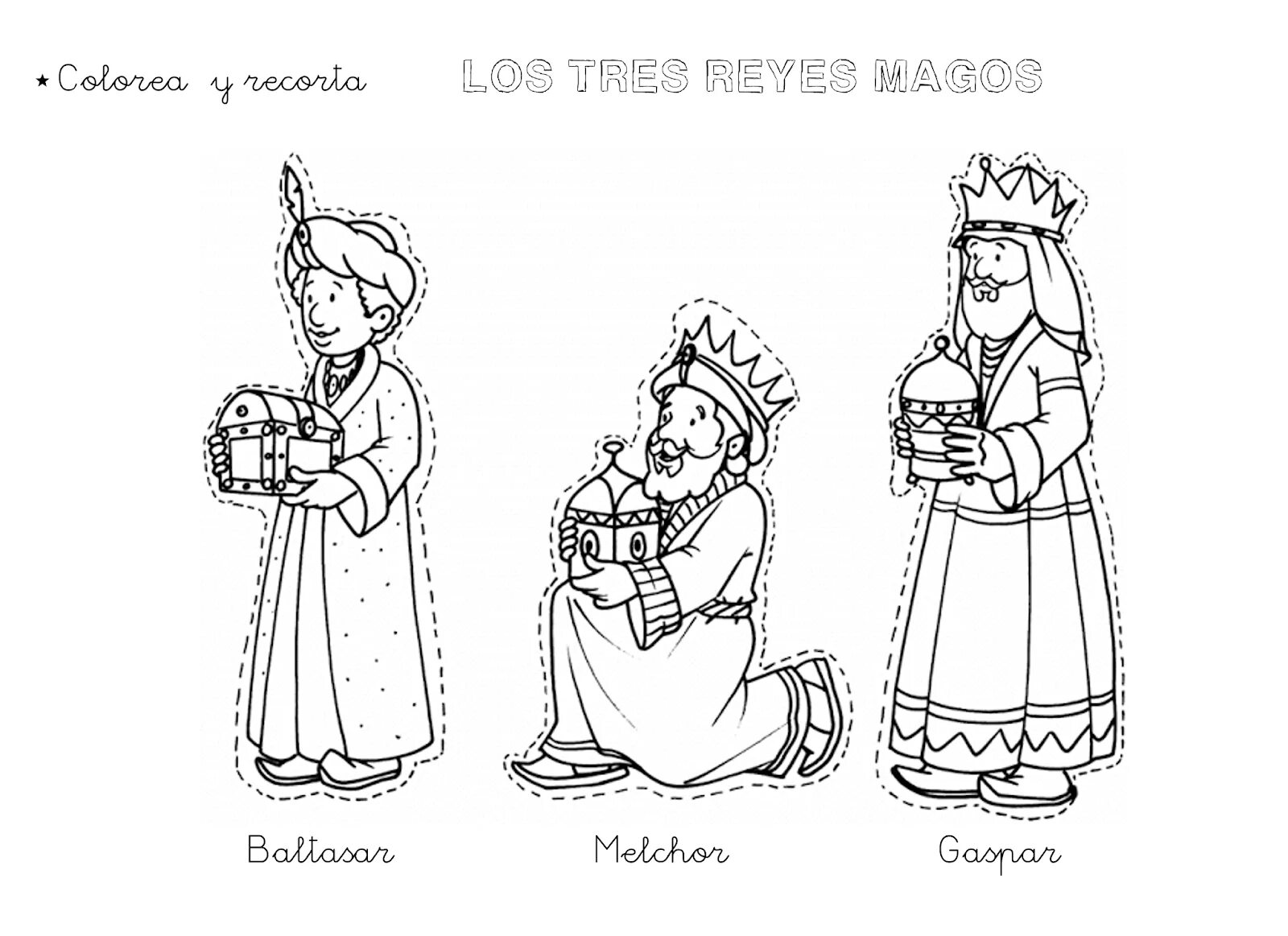 Coloring book shiny christmas magi