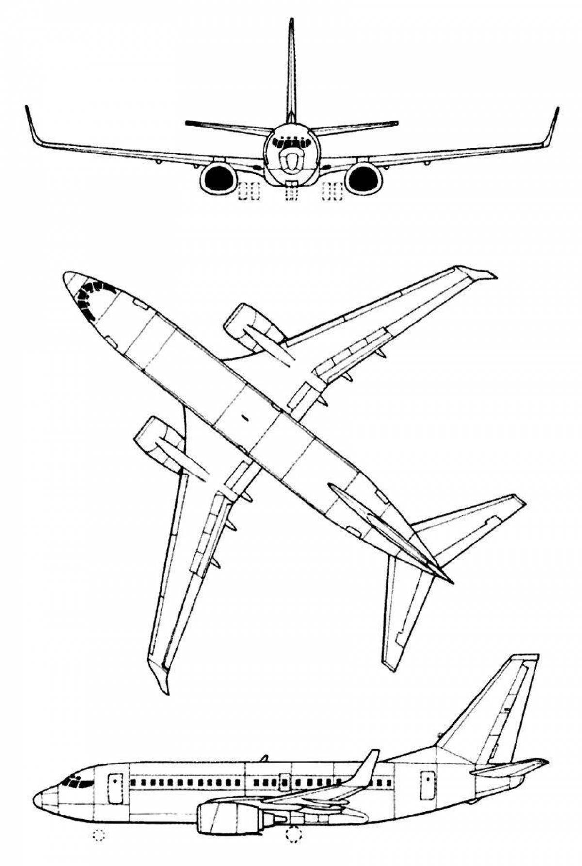 Coloring page magnificent boeing 737