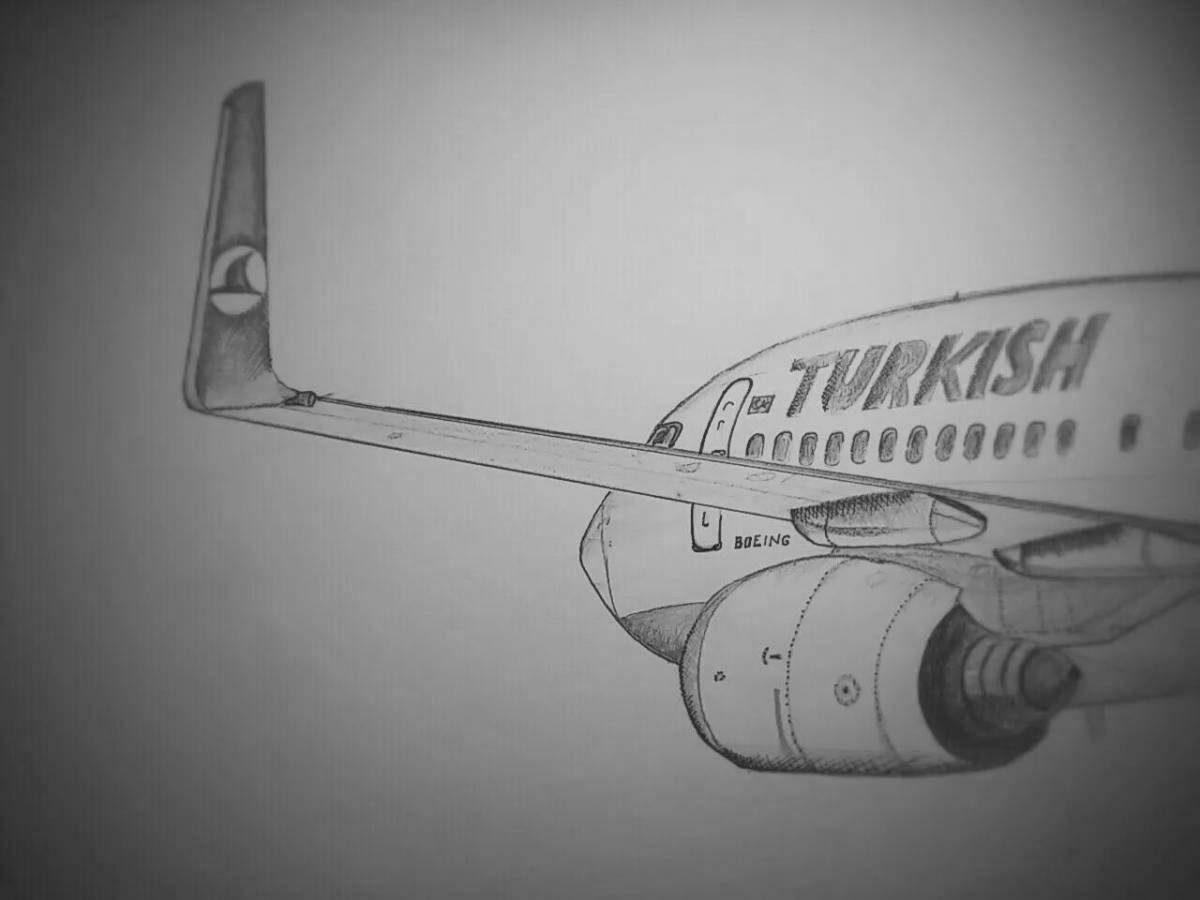 Funny boeing 737 coloring book