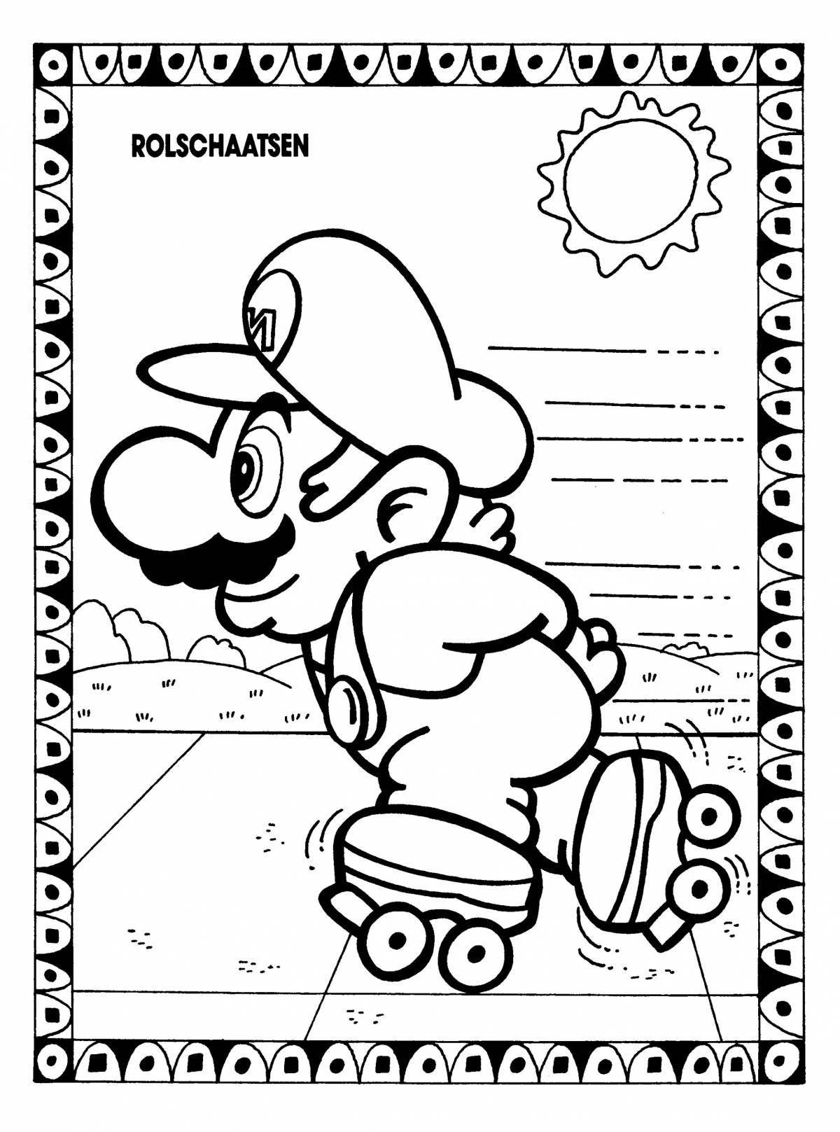 Mario sparkling mushroom coloring book