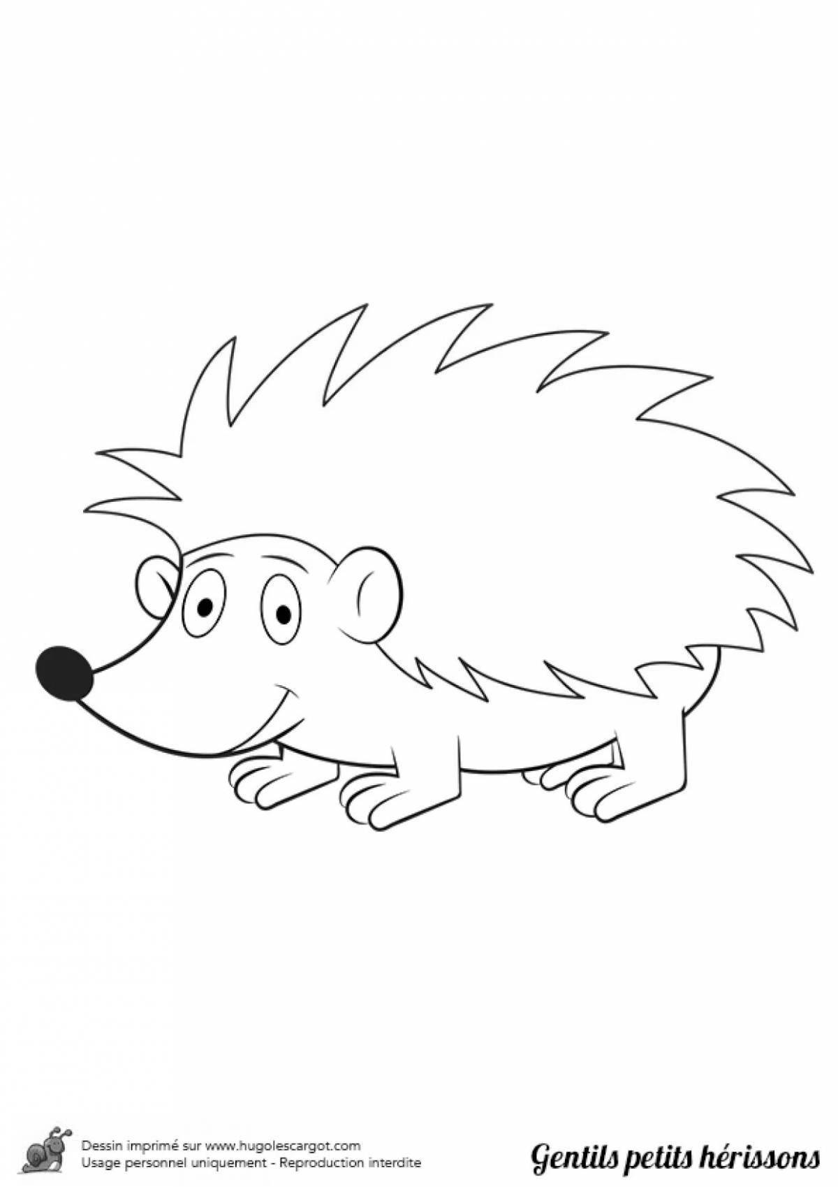Wonderful drawing of a hedgehog