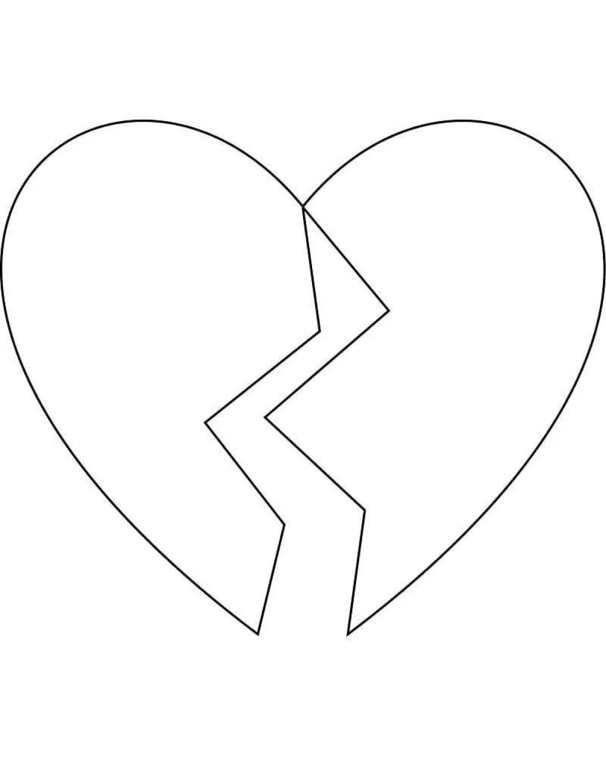Cute heart coloring page