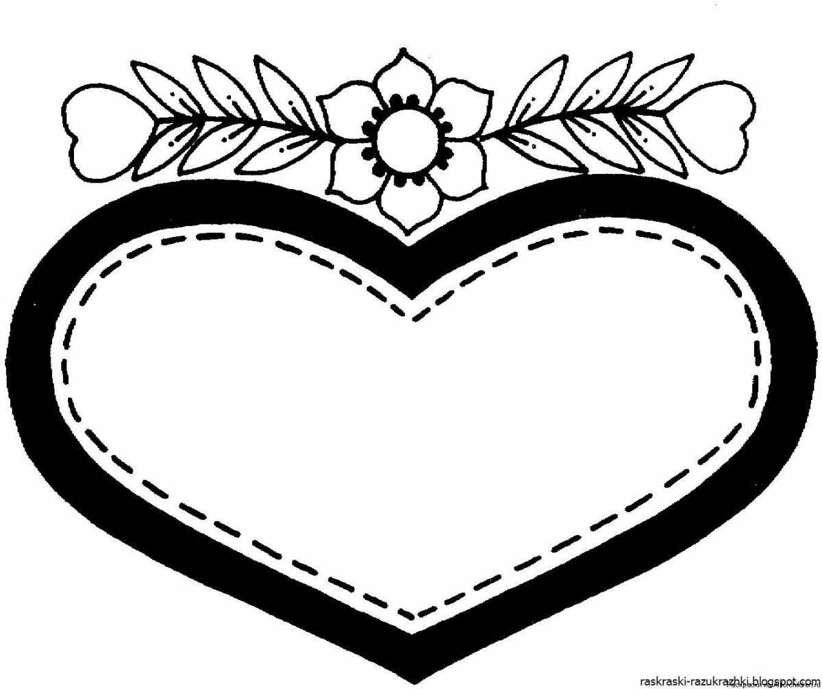 Coloring book magic heart