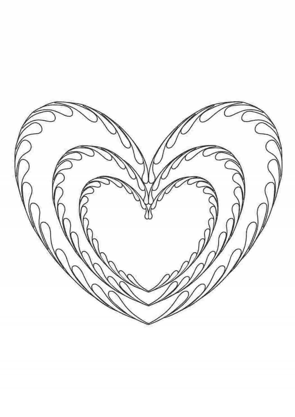 Coloring page bewitching heart