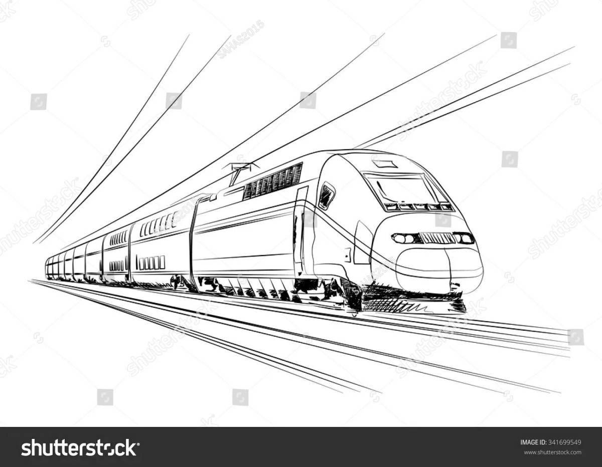 Увлекательная раскраска «железнодорожный транспорт»