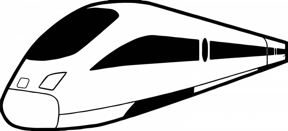 Large rail transport coloring page