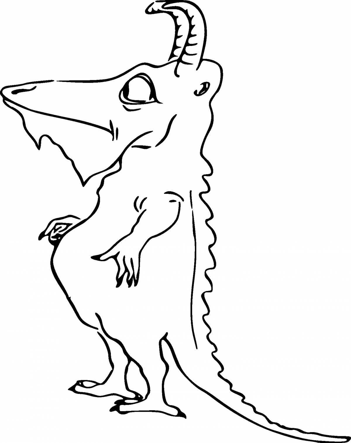 Fairy coloring non-existent animal