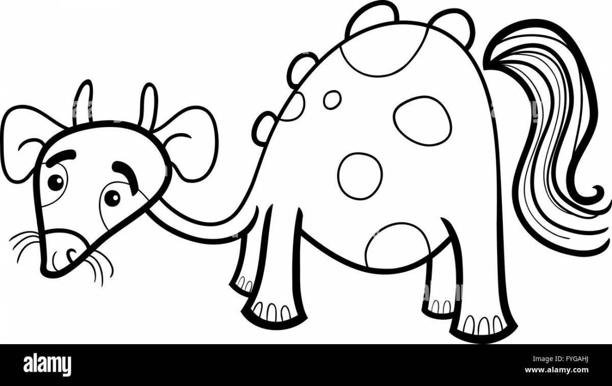 Non-existent animal iridescent coloring page