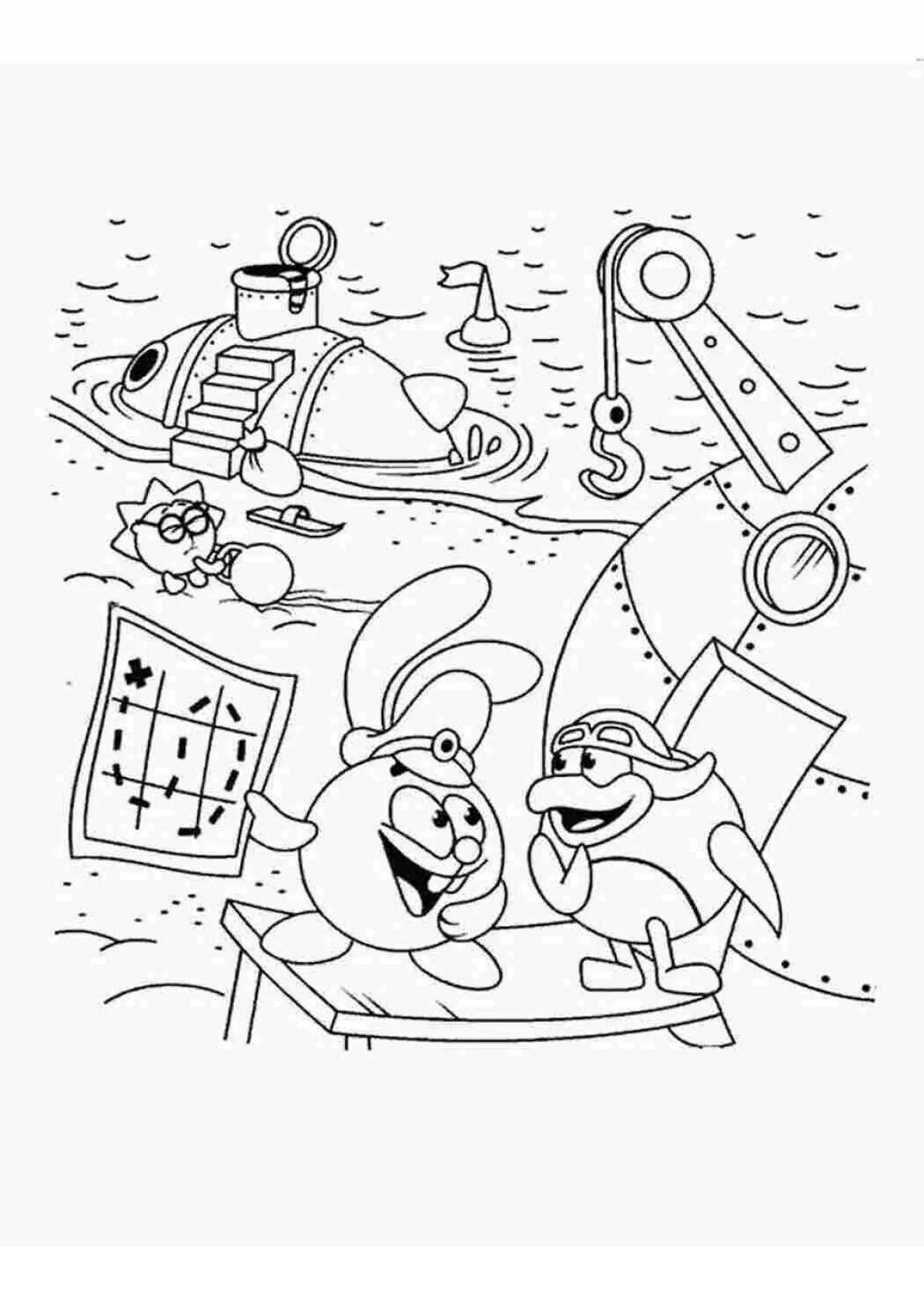 Inviting Smeshariki coloring pages
