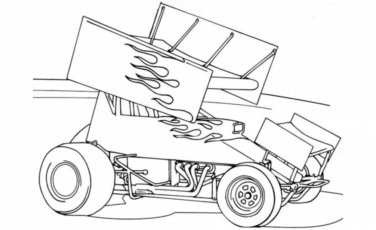 Great crash test coloring page