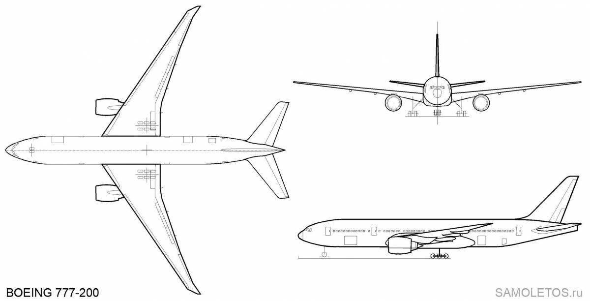 Beautiful boeing 777 coloring