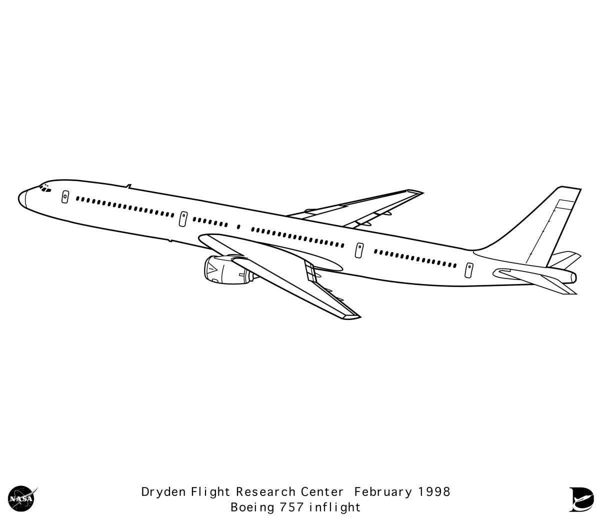 Coloring page charming boeing 777