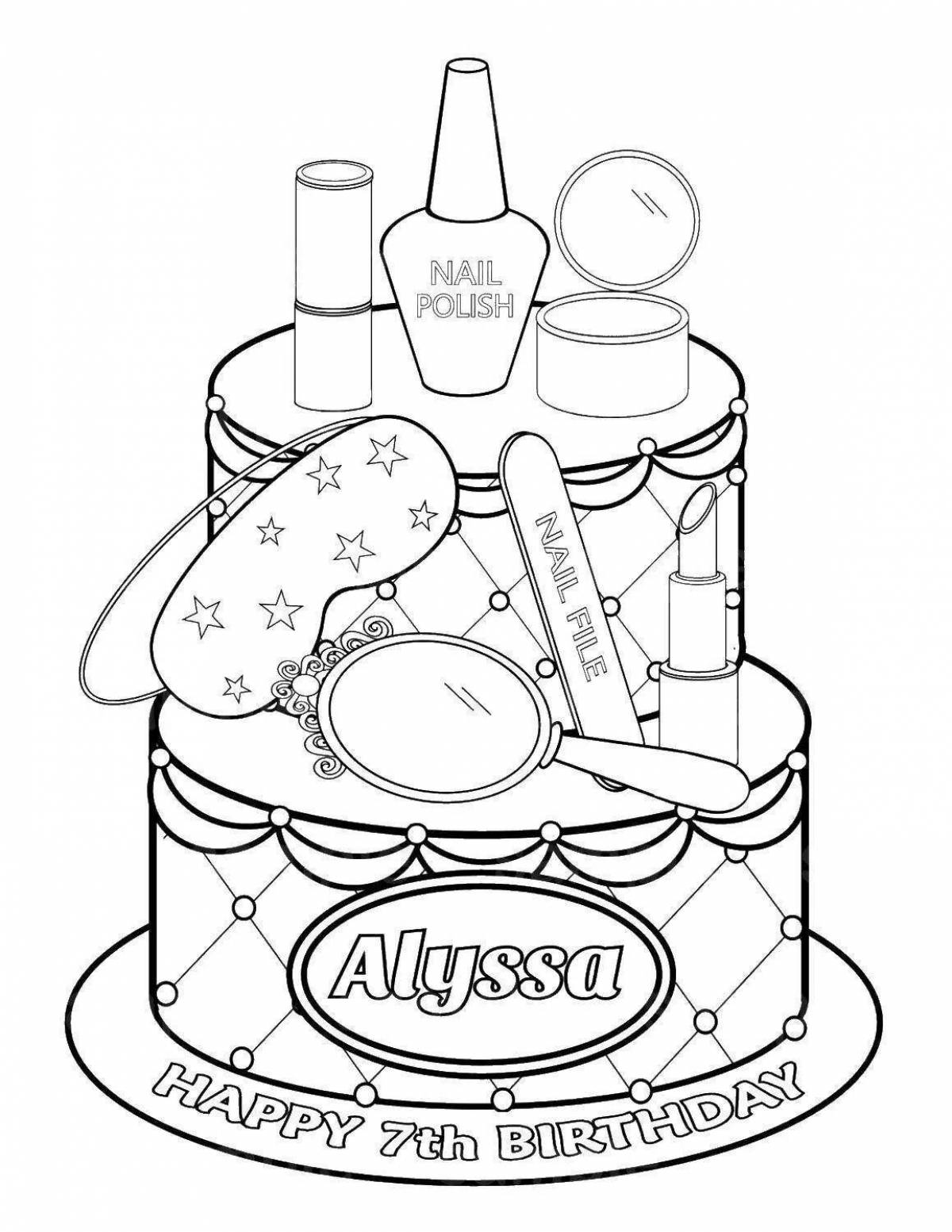Detail drawing of cosmetics