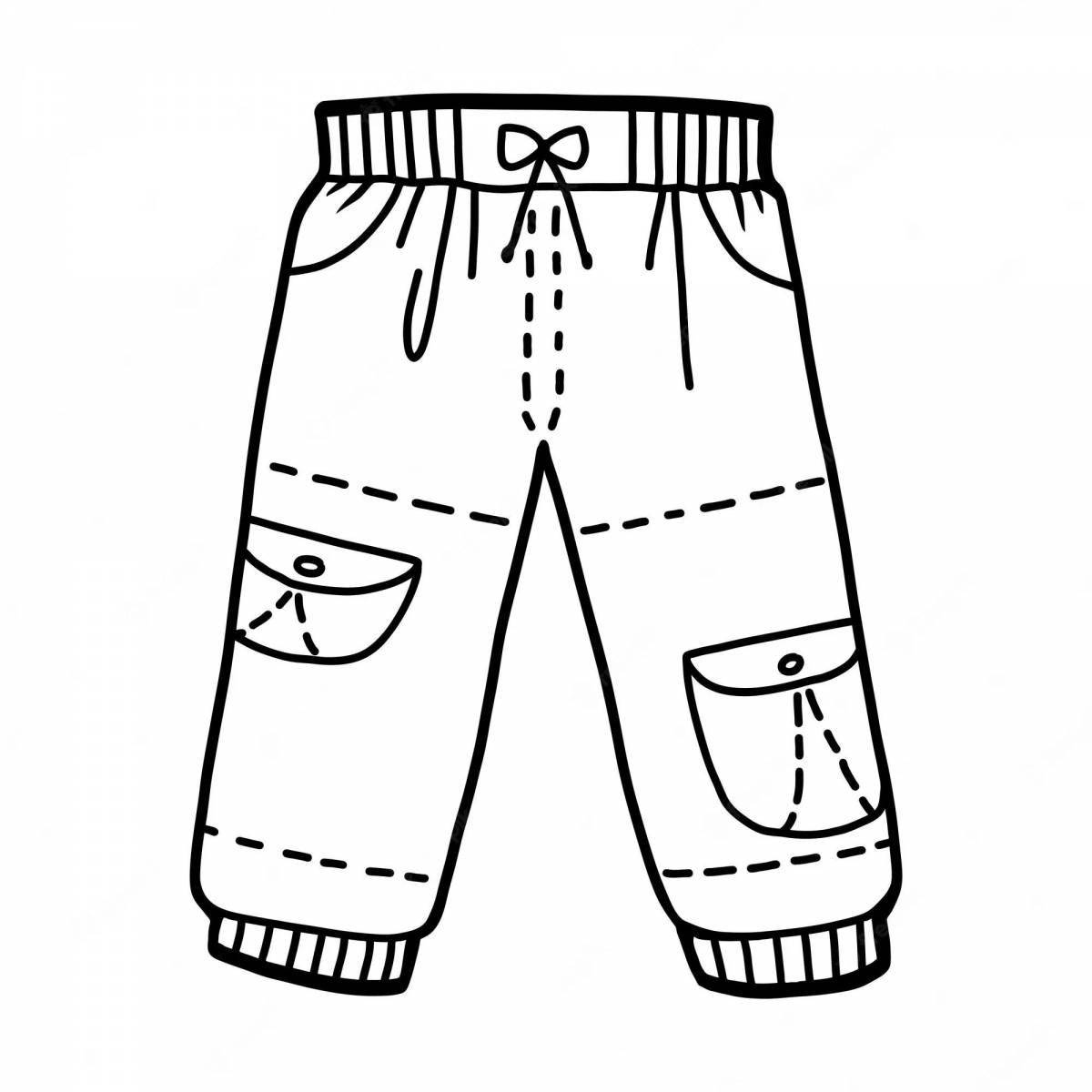 Coloring page funny sweatpants