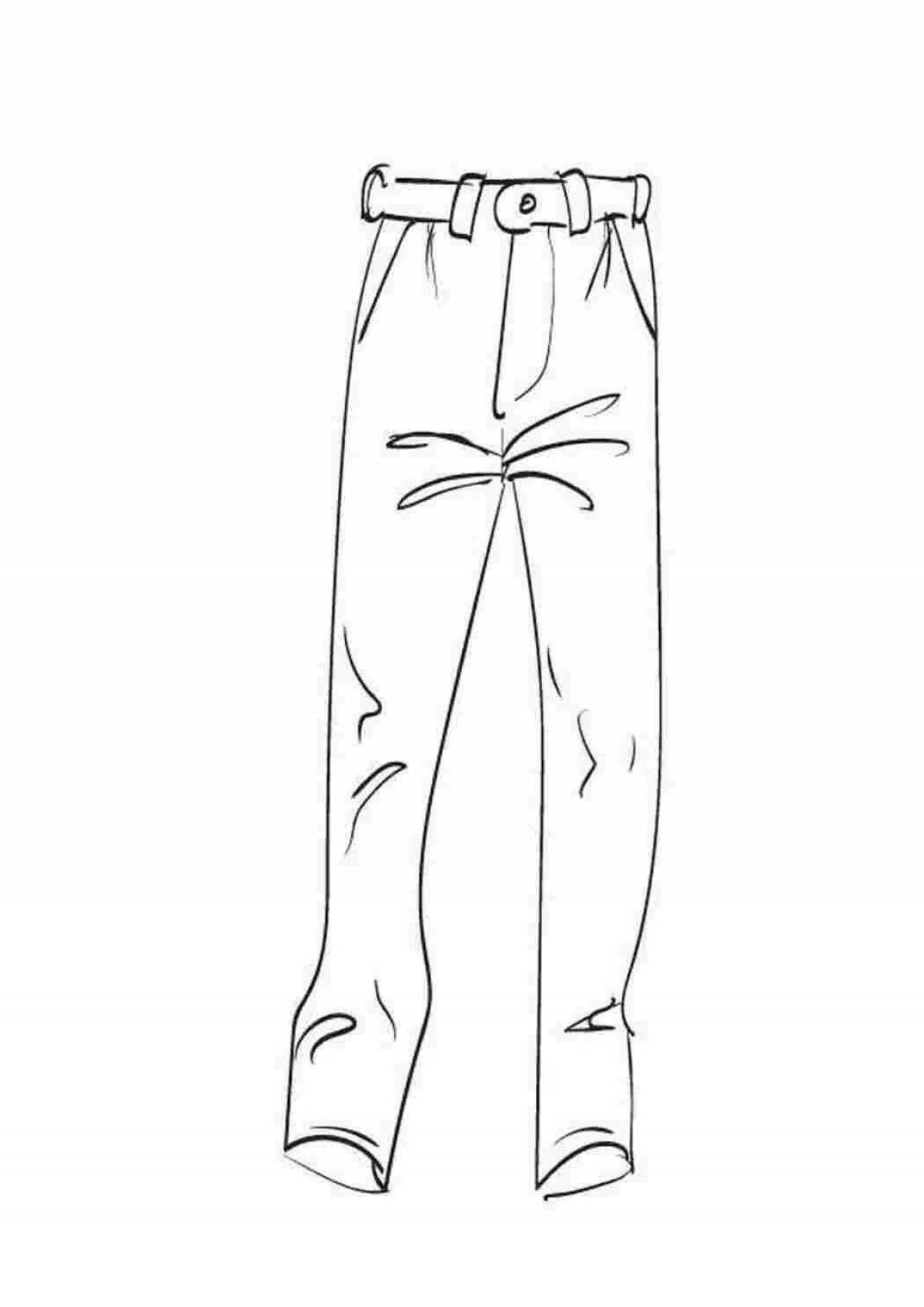 Playful sweatpants coloring page