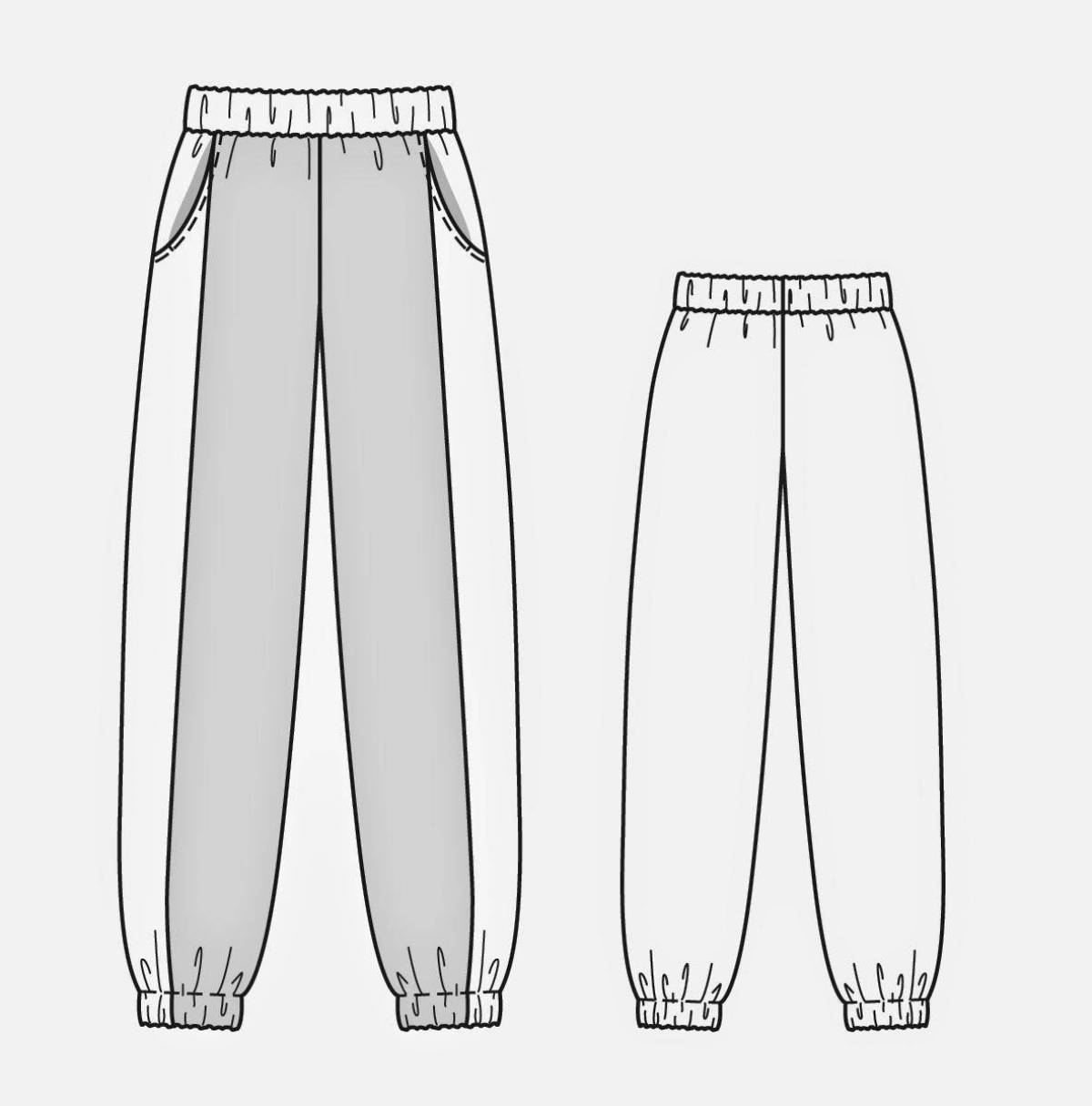 Exciting coloring of sweatpants