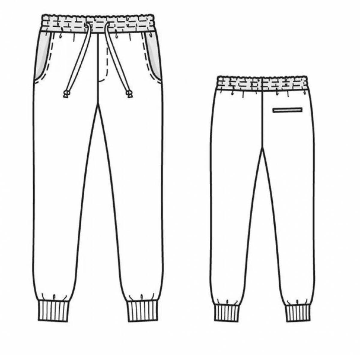 Coloring page bold sweatpants