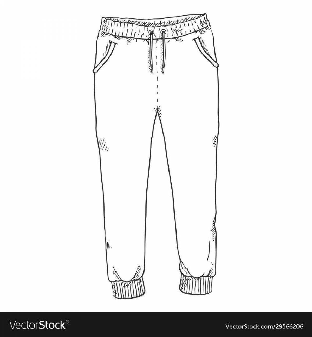 Attractive sweatpants coloring pages