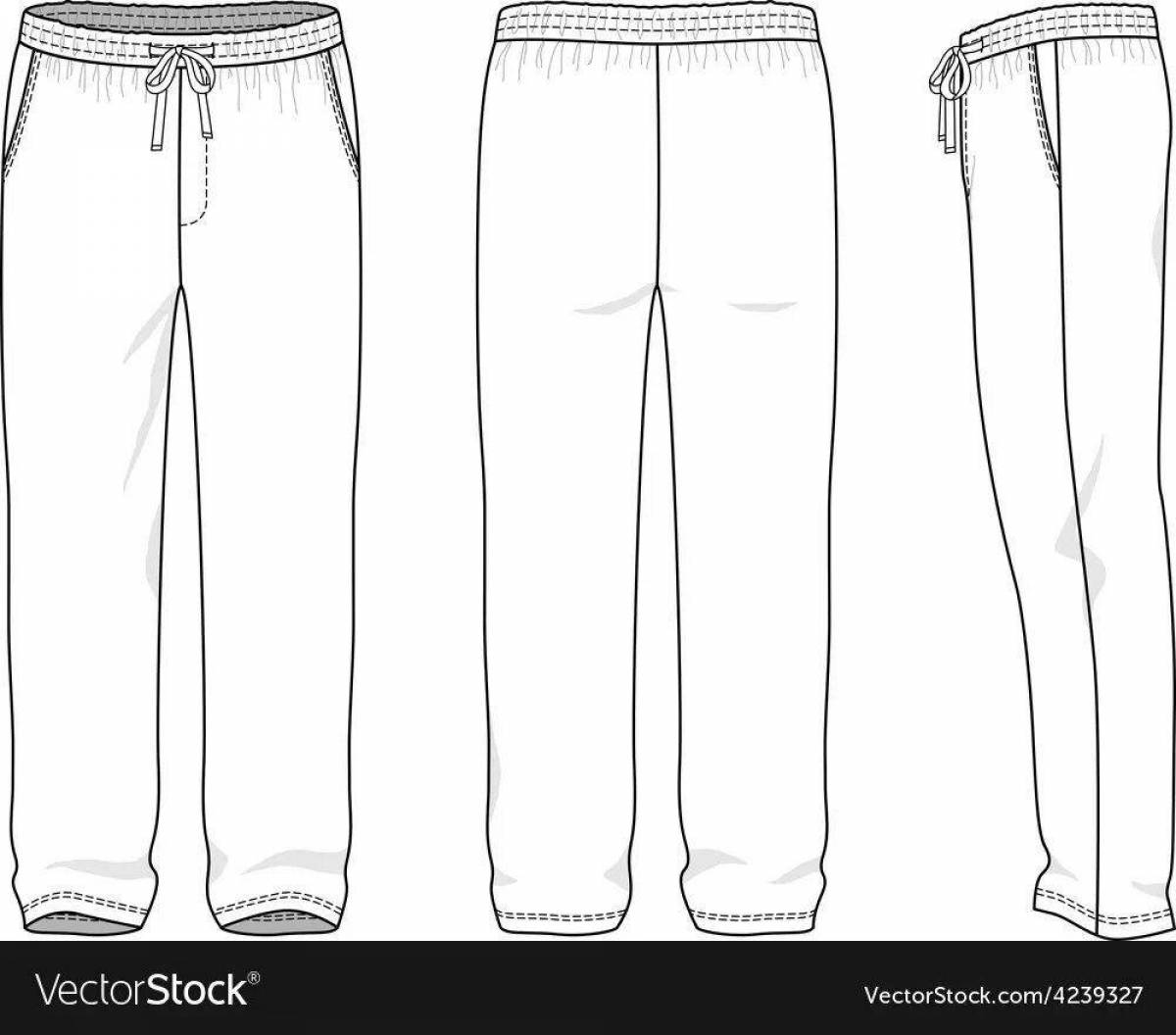 Coloring page fine sweatpants