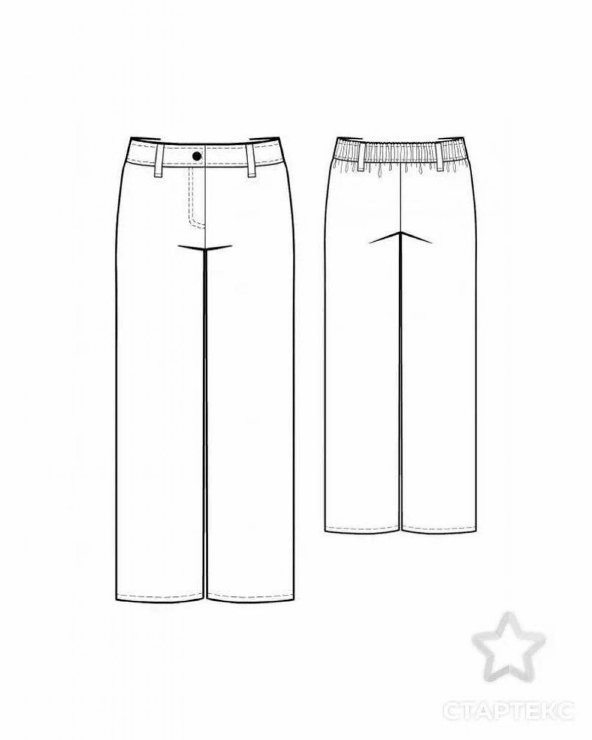 Coloring page groovy sweatpants