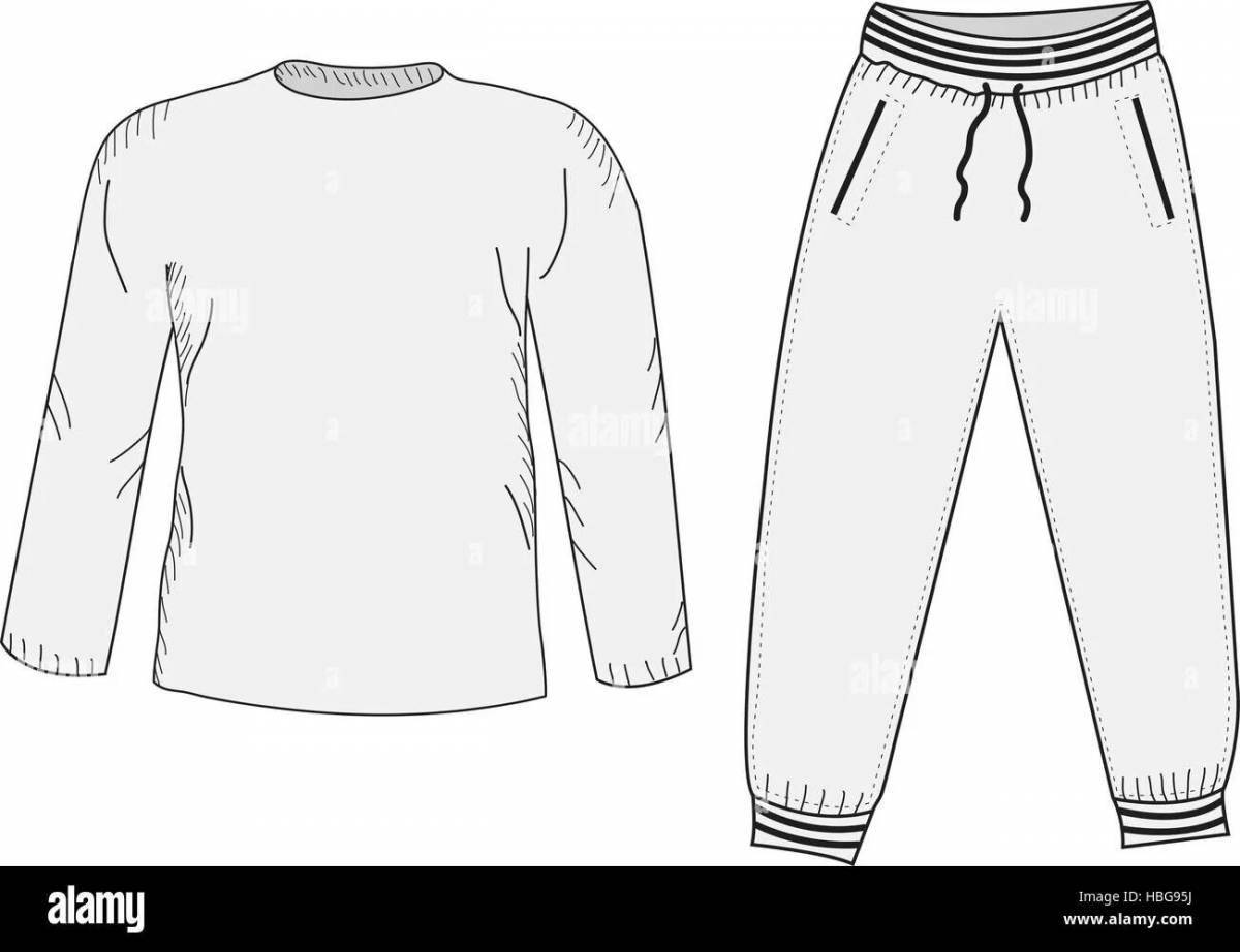 Coloring page glamor sweatpants