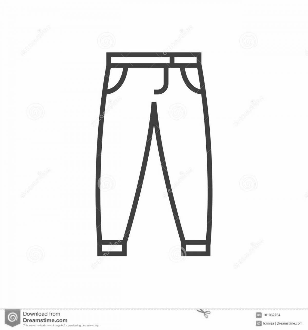 Coloring page dazzling sweatpants