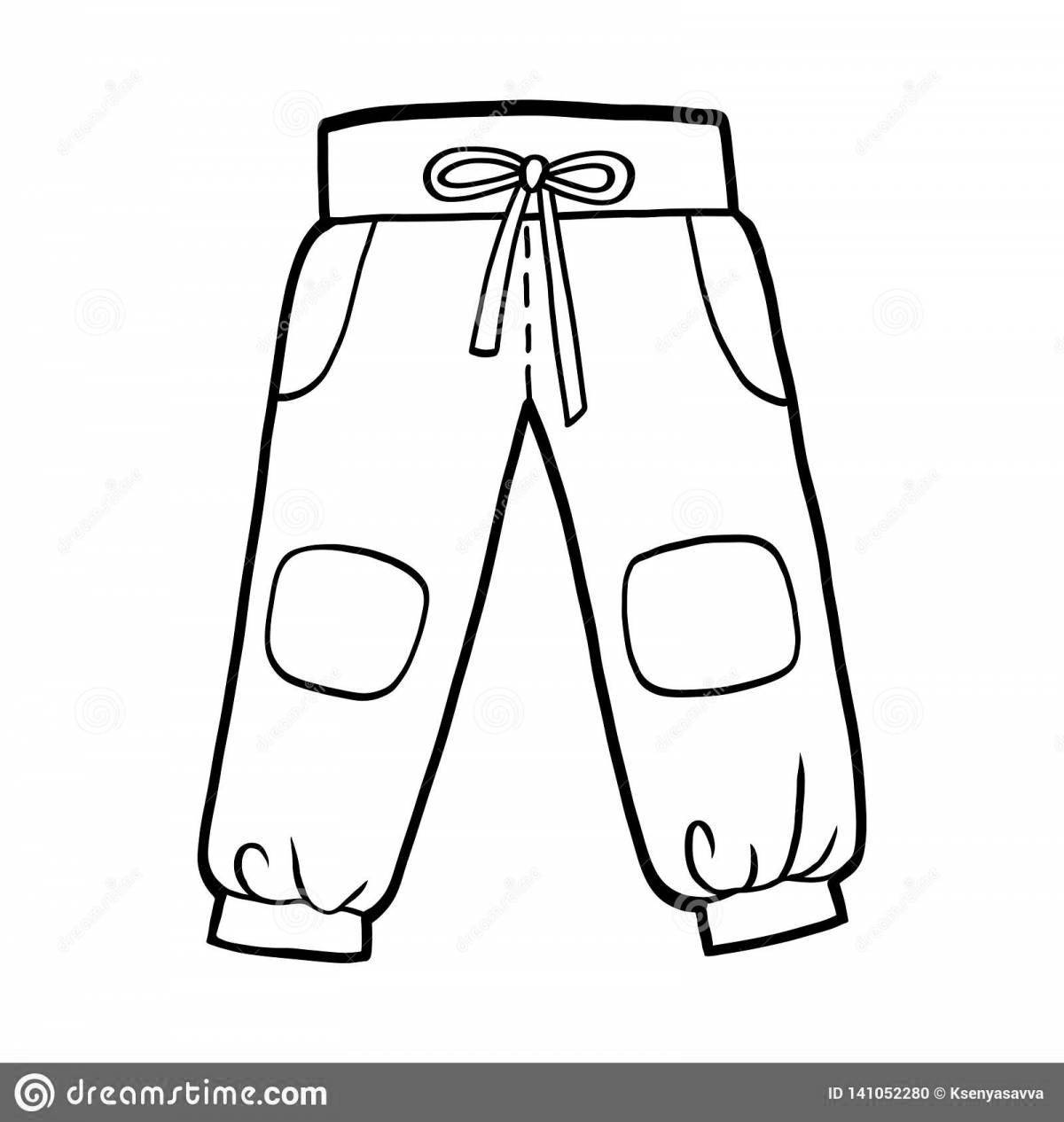 Раскраска выдающиеся спортивные штаны