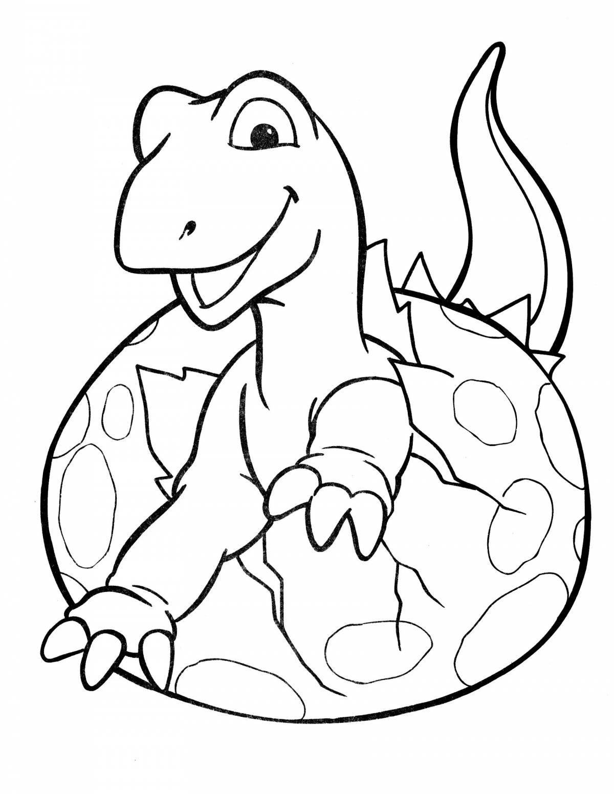 Cartoon dinosaur coloring book