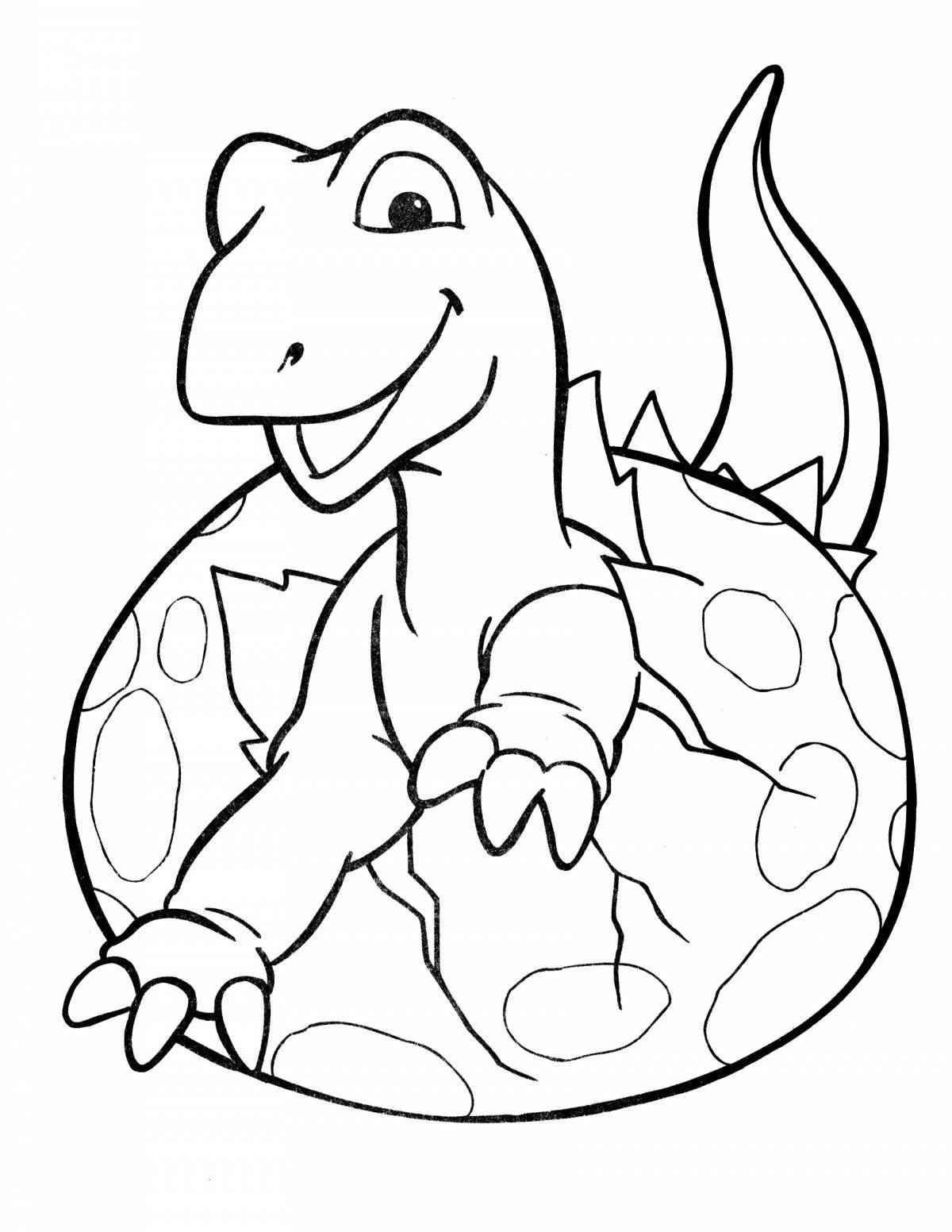 Cartoon dinosaur coloring book