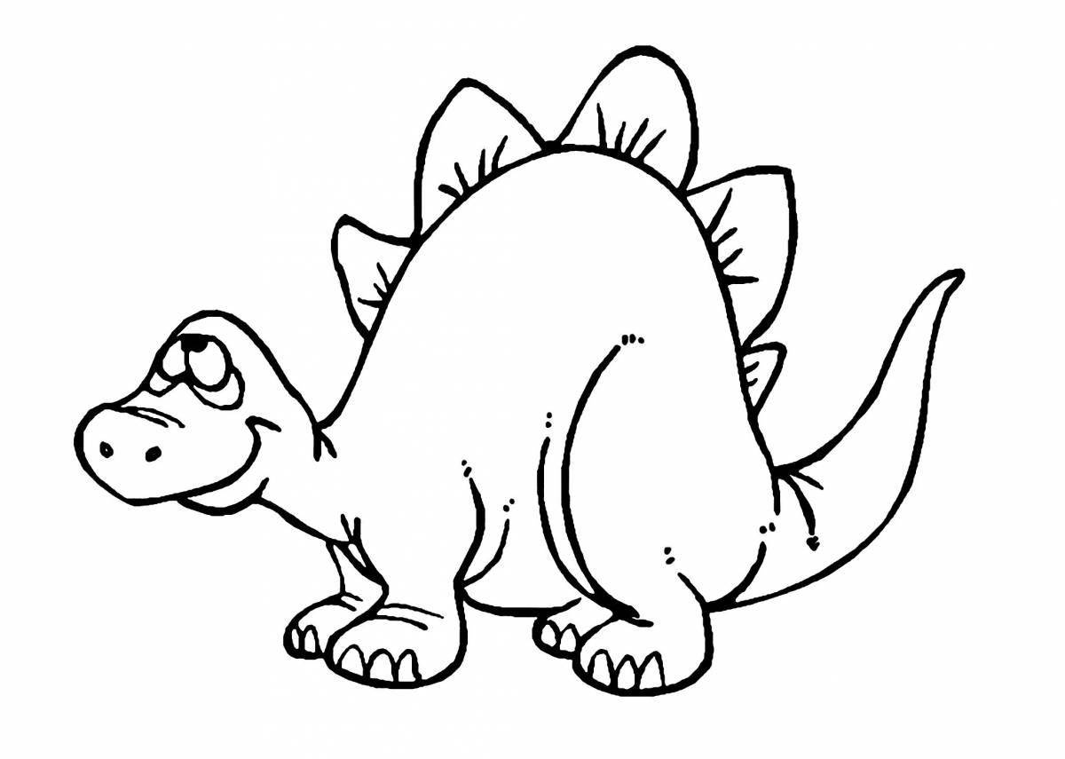 Fabulous cartoon dinosaur coloring page