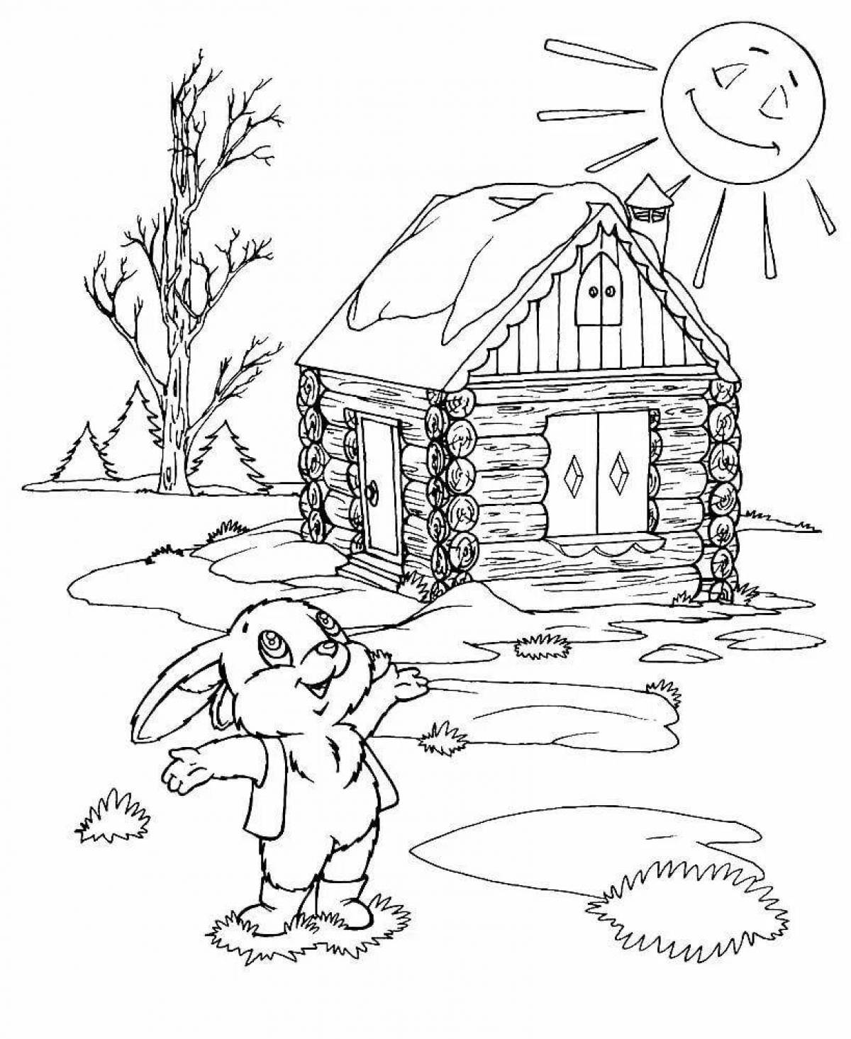 Dreamy fairy hut coloring book