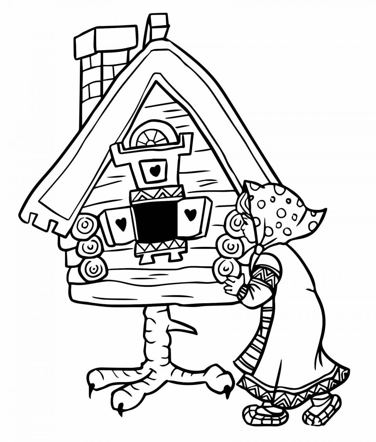 Home coloring fairy hut