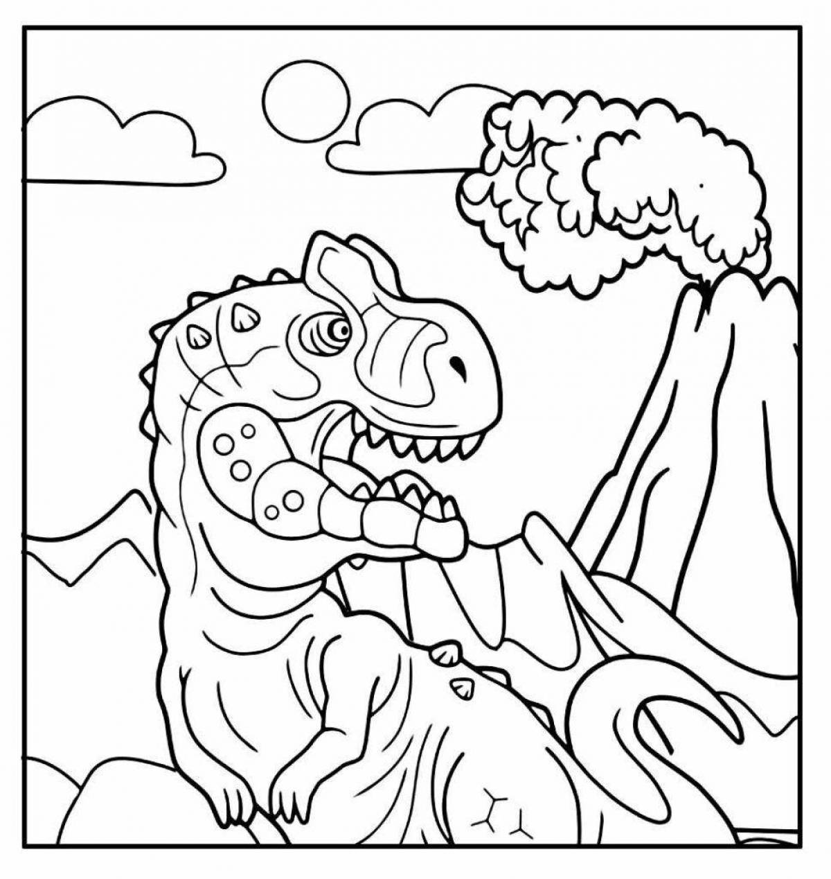 Ferocious dino rex coloring page