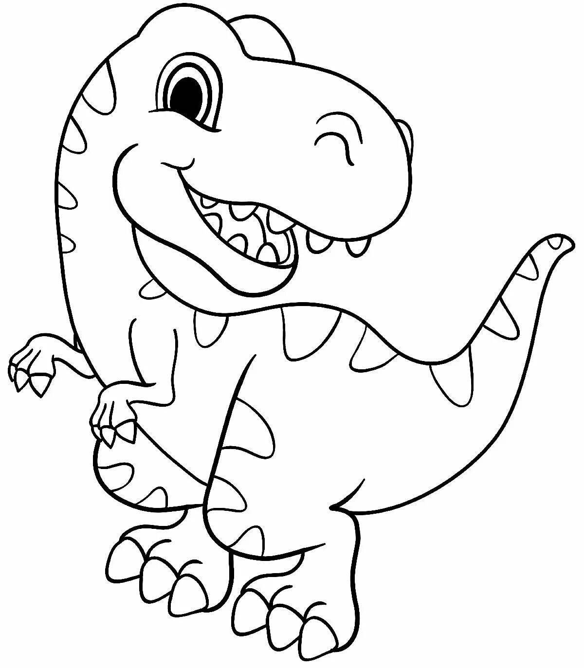 Colouring funny dino rex