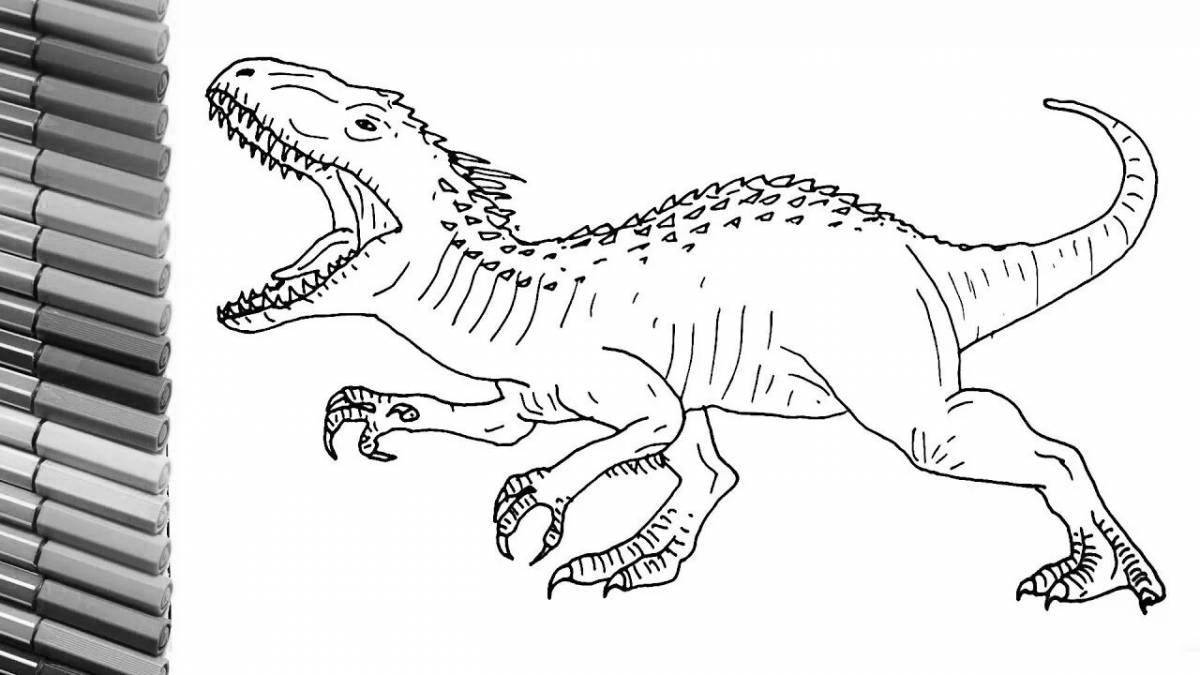 Adorable dino rex coloring page