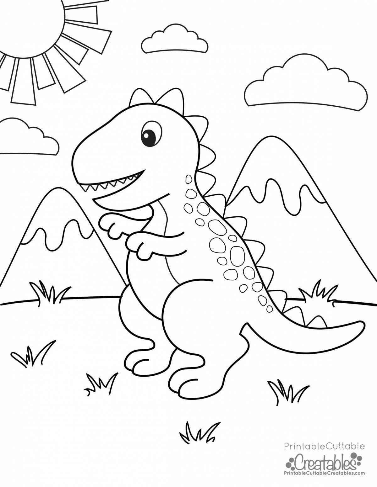 Unique dino rex coloring page