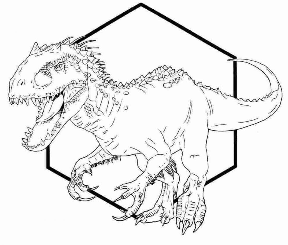 Amazing dino rex coloring page