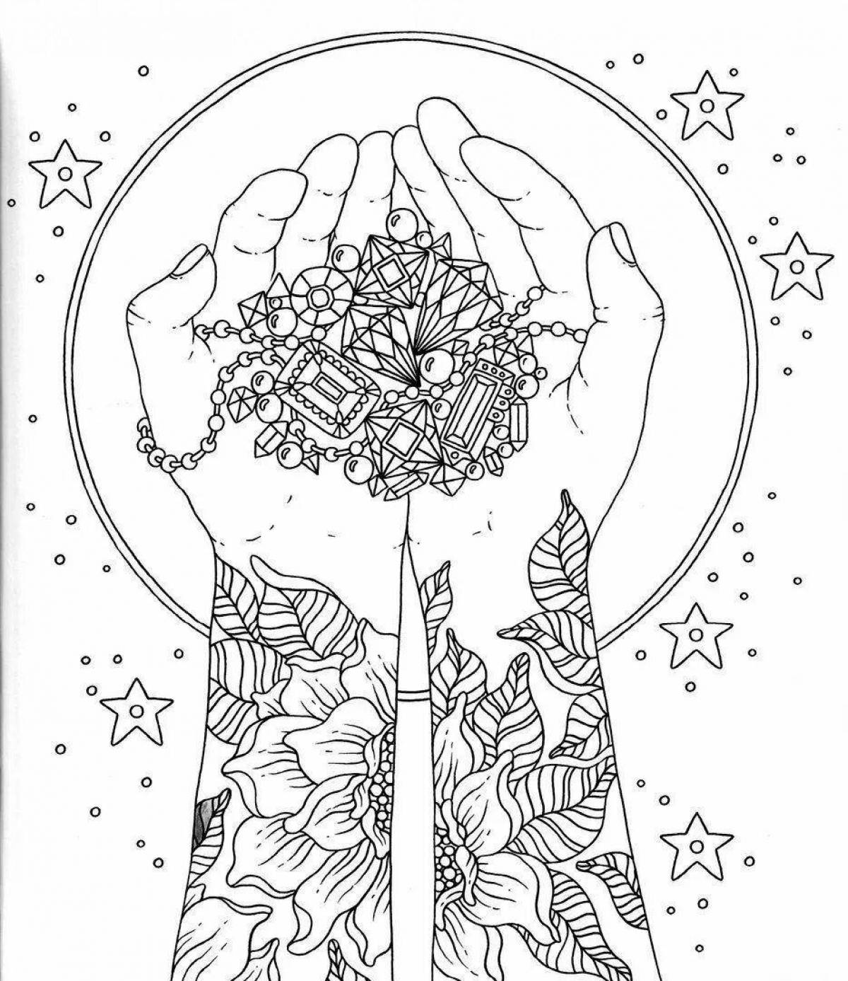 Blissful spring anti-stress coloring book