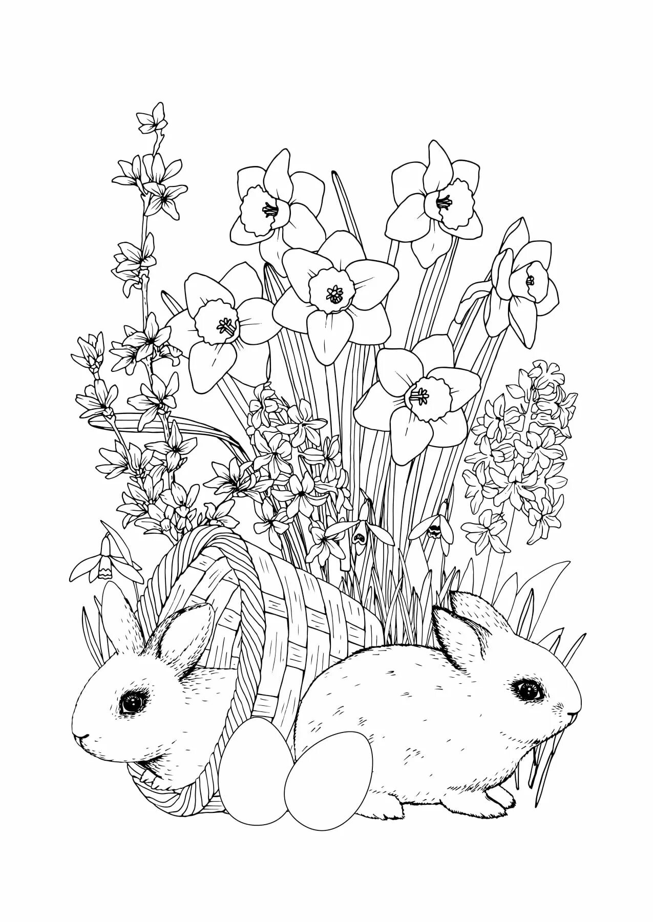 Animating spring anti-stress coloring book