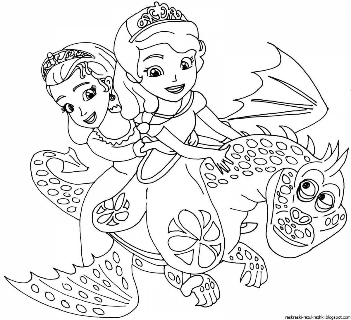 Coloring page nice princess marlene