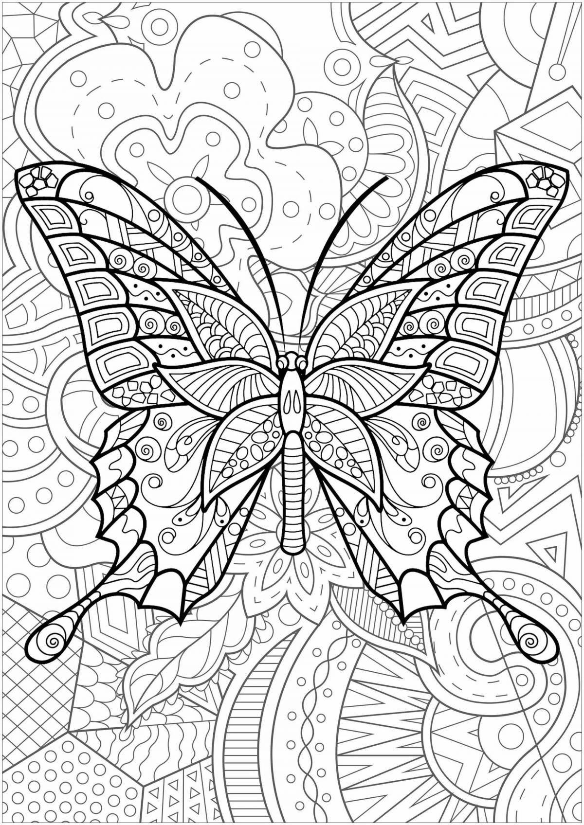 Coloring book shining anti-stress spider