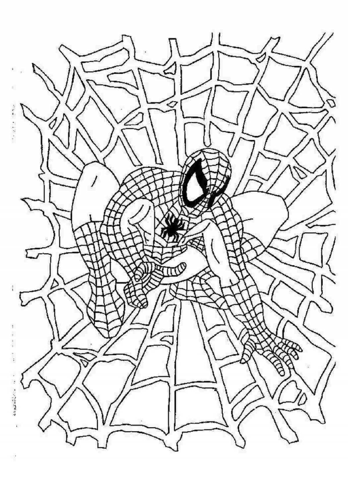 Delightful anti-stress spider coloring book