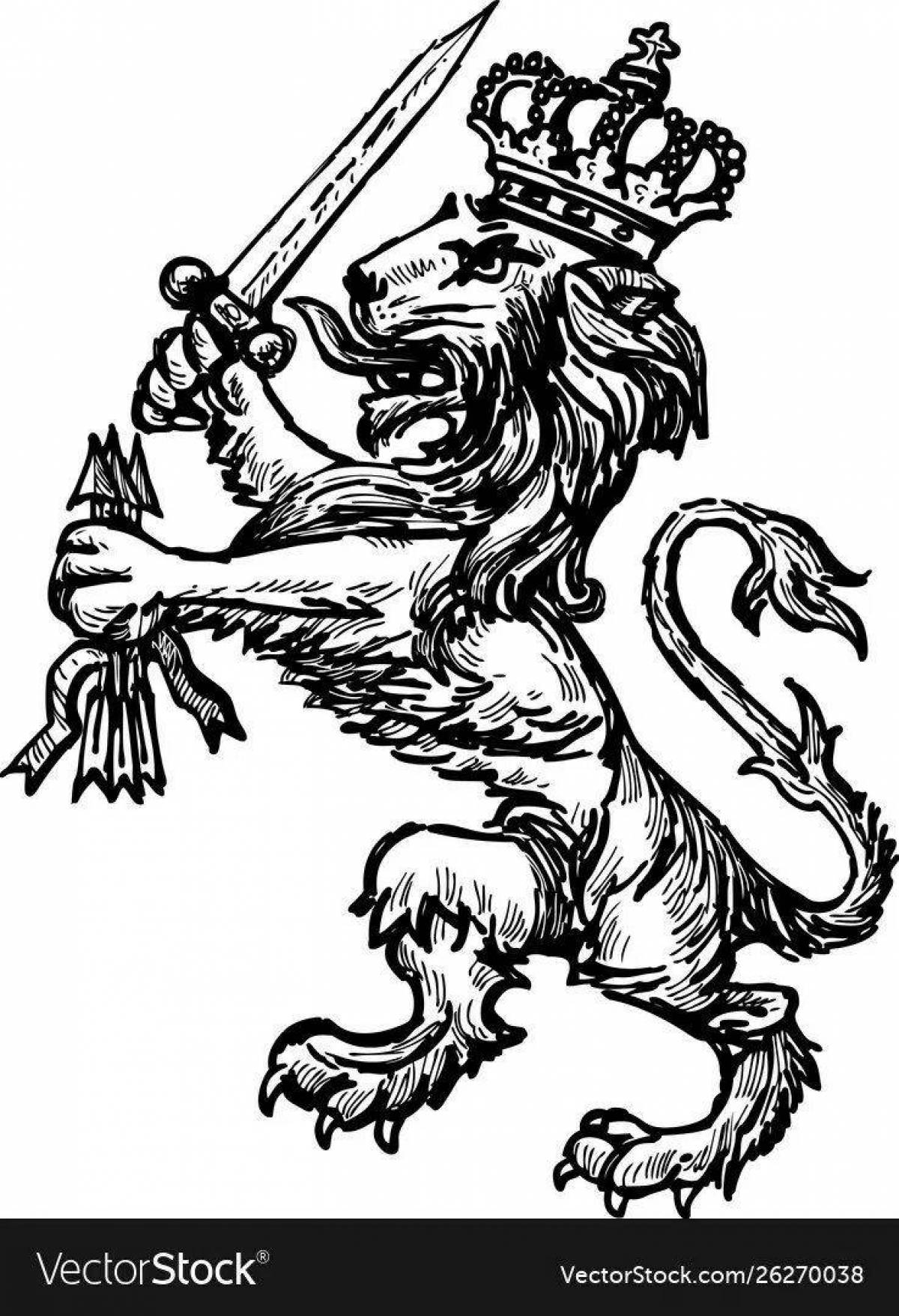 Photo Majestic coloring coat of arms of vladimir