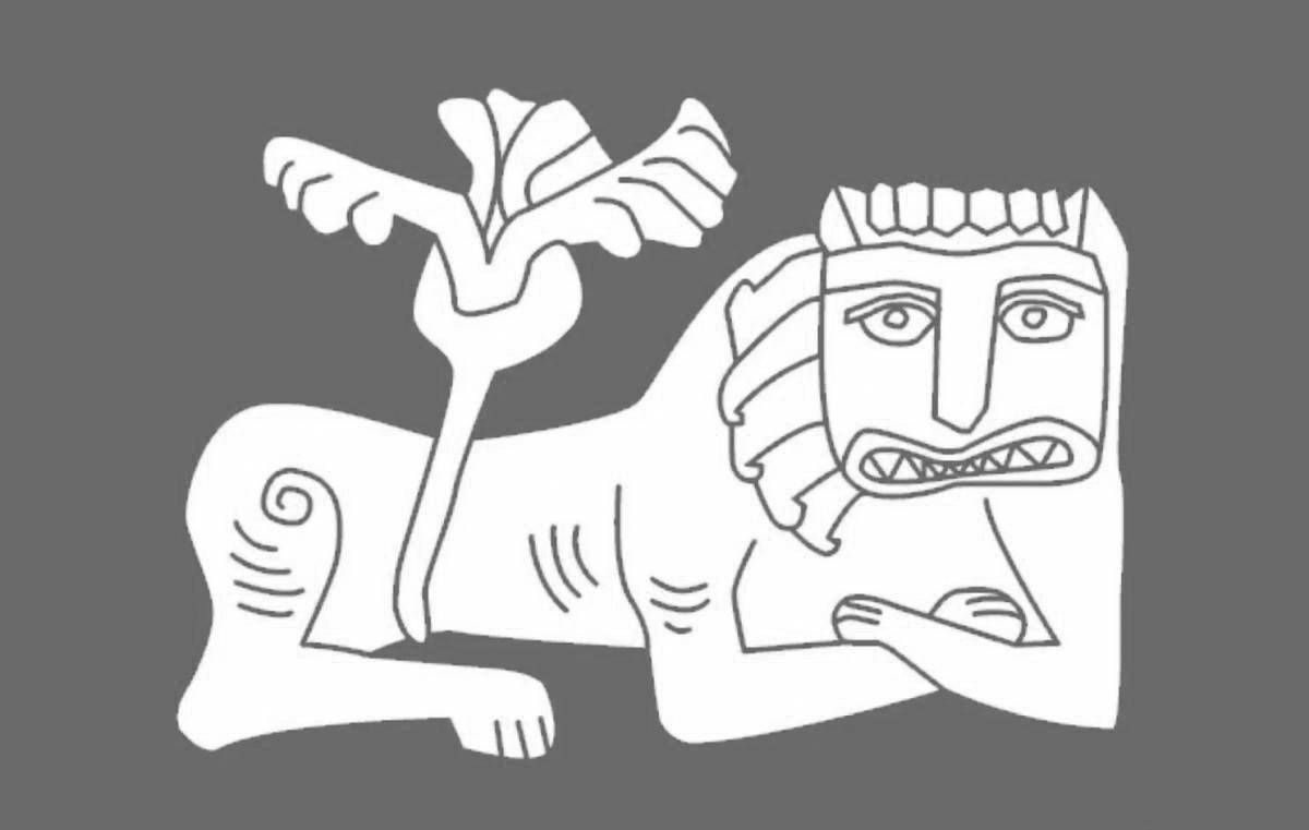 Раскраска возвышенный герб владимира